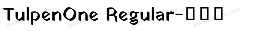 TulpenOne Regular字体转换